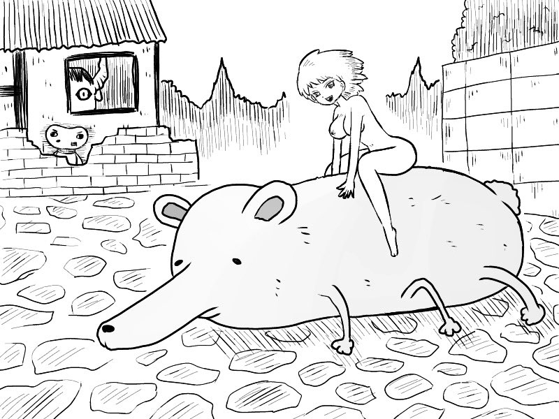 最近あまり落書きしてないからモノクロだけど描いてみた🐀
#落書き #お絵描き #イラスト 