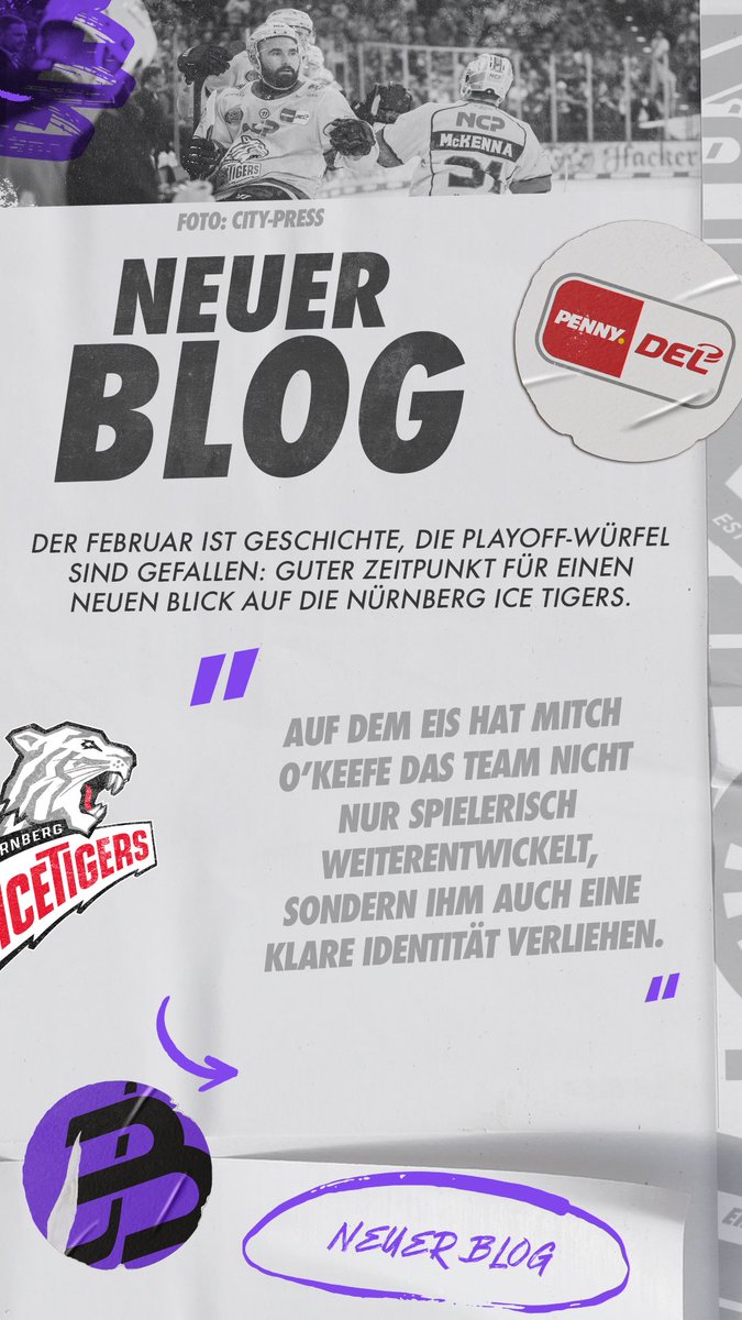 „Der Februar war für die Nürnberg Ice Tigers ein voller Erfolg! Mit starken Leistungen hat sich das Team frühzeitig für die Pre-Playoffs qualifiziert – eine beeindruckende Leistung angesichts der finanziellen Rahmenbedingungen.“

👉 eisblog.media/blog/del/eisbl… 🧊