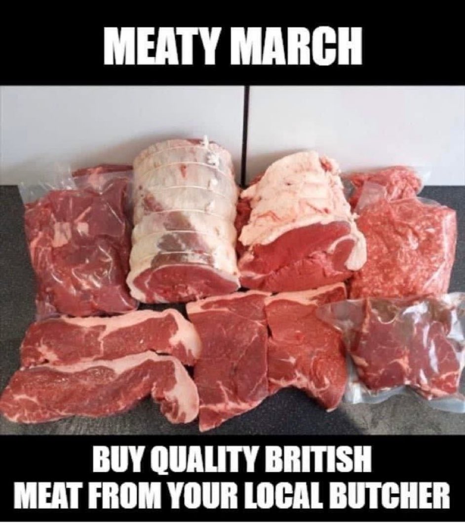 Make sure you buy British meat from your local butcher this March! 🥩🇬🇧