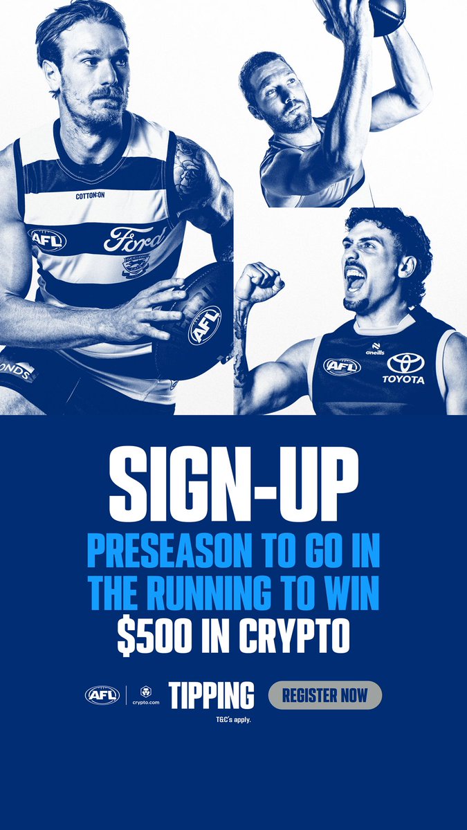 🏆 AFL Tipping is back! Win a share of $100K in cash, crypto &amp; AFL GF tickets thanks to <a href="/cryptocom/">Crypto.com</a>! 🚀 

Register now &amp; win a $500 AUD Crypto Wallet! 🔥👉
tipping.afl.com.au #AFLTipping #ad