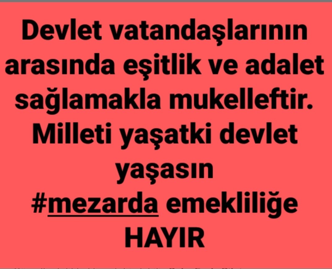 Bedeli ağır olan emeklilik sisteminde mağdur olarak kullanılan Nesil olmak istemiyoruz adaletli emeklilik sistemi mümkündür...‼️‼️

#EytSonrasınaHaksızlıkVar
Tüm Işıklar Aldırma Gönül Mert Kasımpaşa Ethereum WE STAND WITH YOU Türküler Hoşçakal  Başınız Nurlar Avokado Osimhen