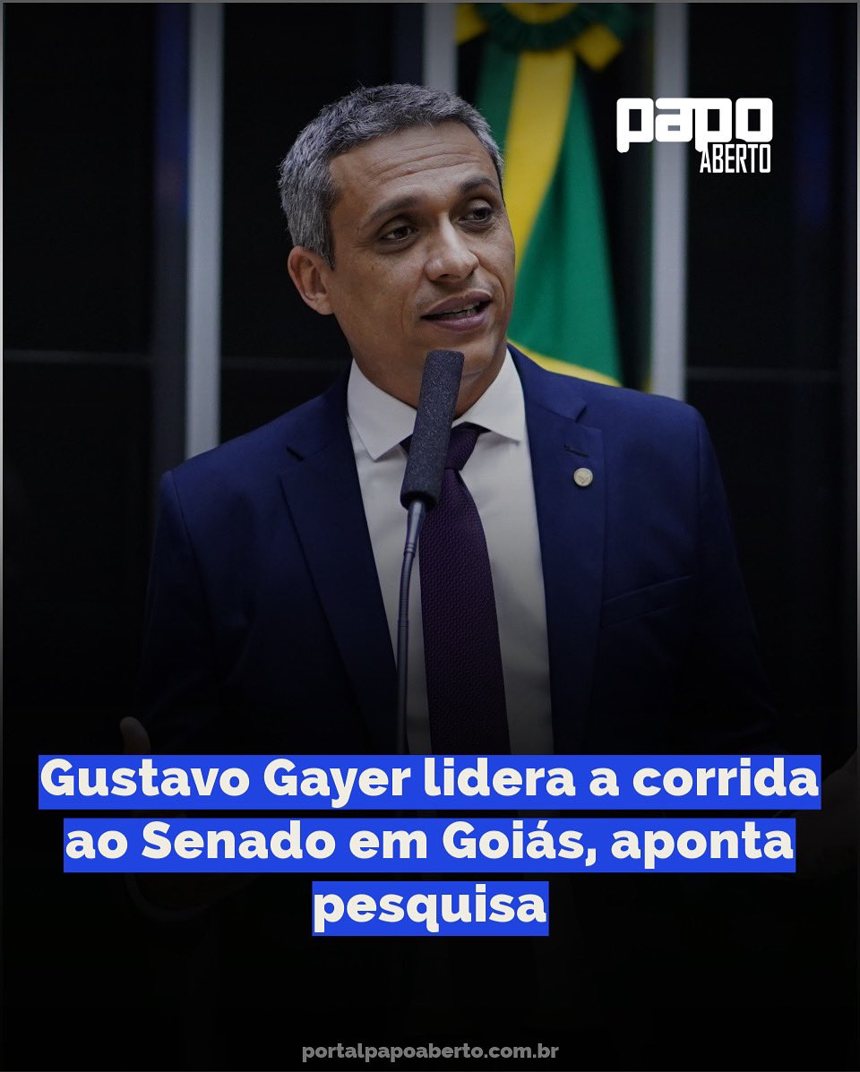 Uma pesquisa do instituto Datard Pesquisas Goiás aponta que o deputado federal Gustavo Gayer (PL) lidera a disputa pelo Senado no estado. No primeiro cenário, ele aparece com 22,91% das intenções de voto, seguido por Gracinha Caiado (16,01%) e Gustavo Mendanha (10,01%).