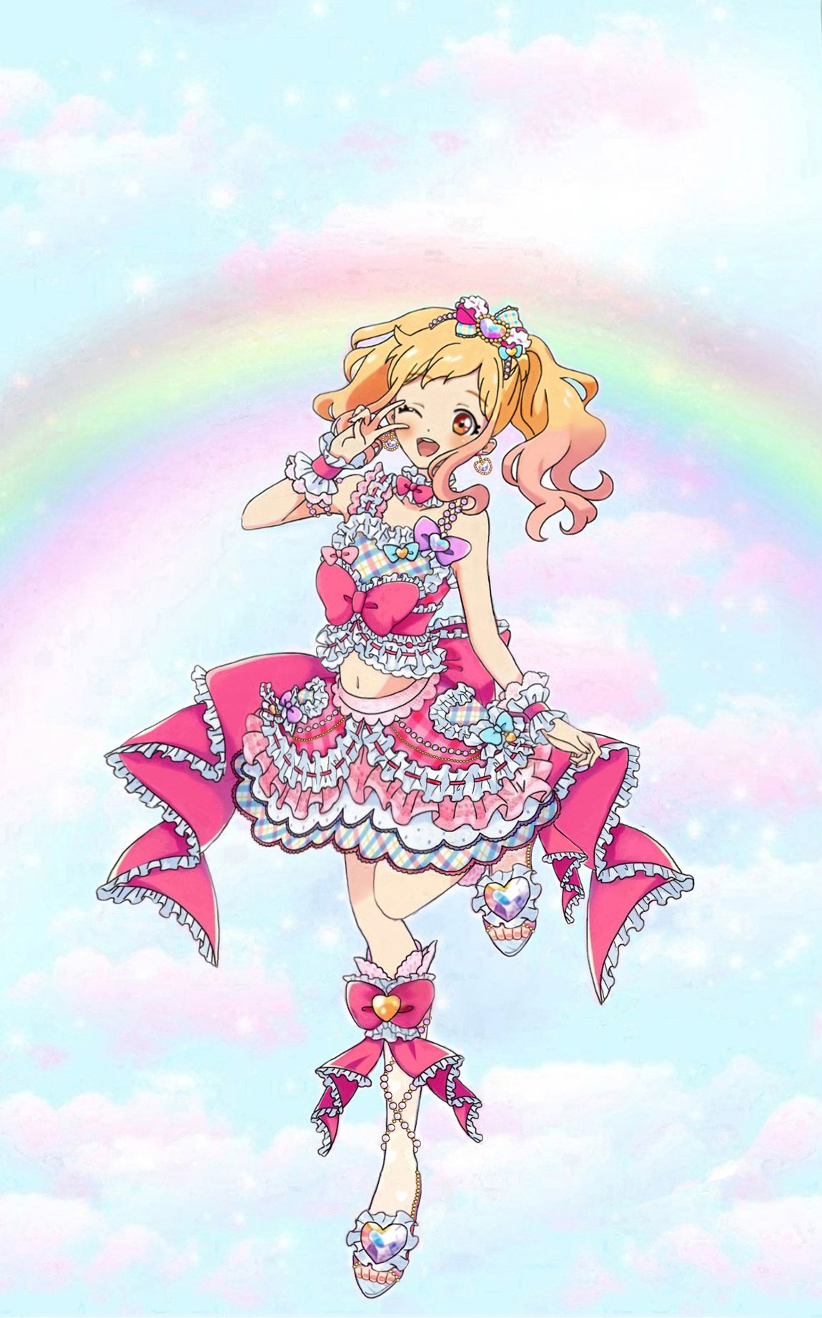 アイカツオンパレード チェックチェリーピンク アイカツオン