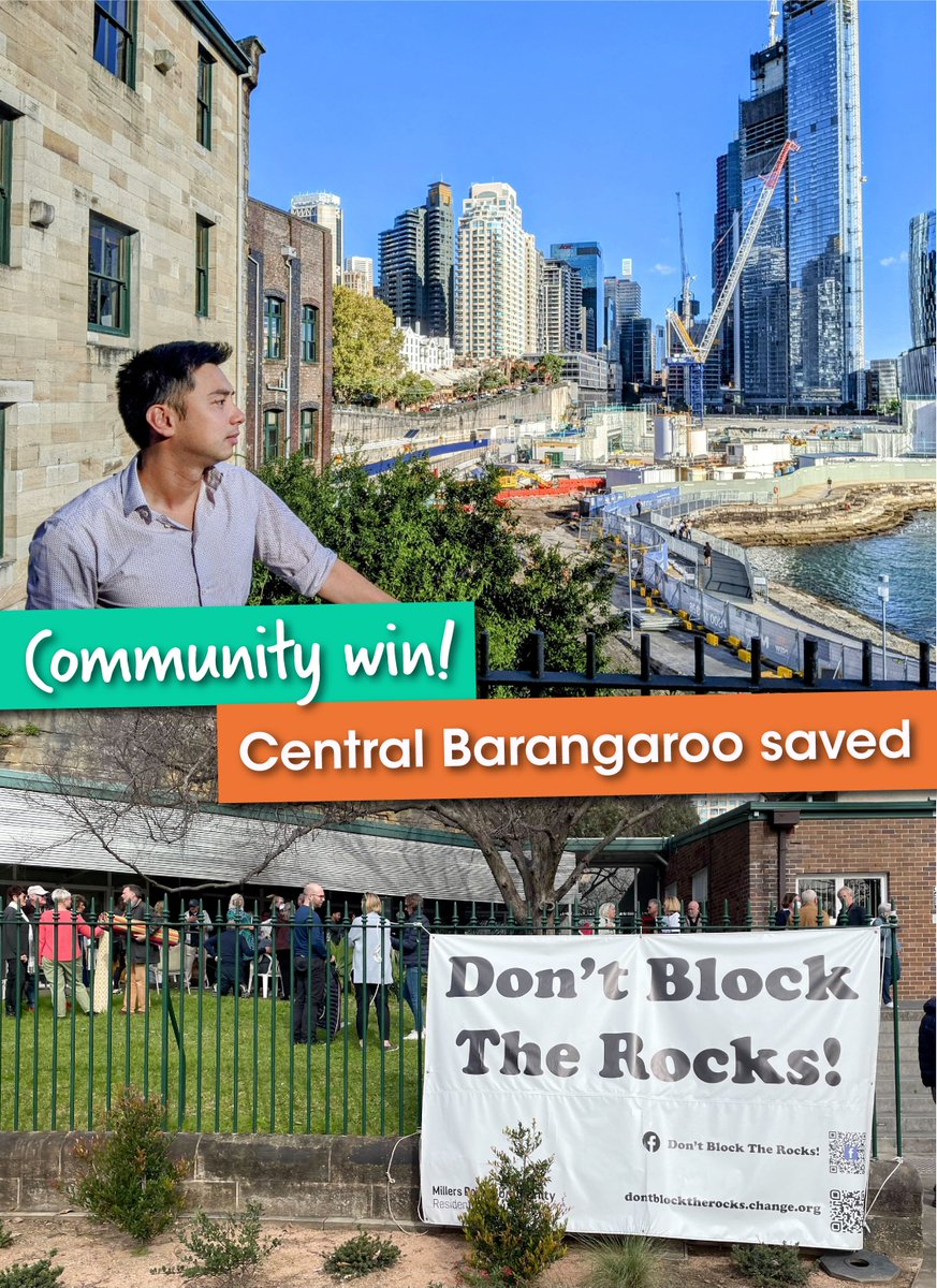 HYWilliamChan's tweet photo. Thanks to the advocacy of the #MillersPoint community, #CentralBarangaroo will now protect precious heritage sightlines from #ObservatoryHill.
Since 2021, I’ve made submissions through the planning process, including a @CityofSydney Council motion to defend #Sydney's heritage. https://t.co/QpX9Aes7IS