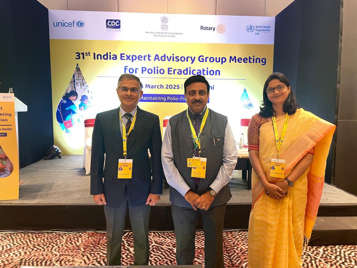 Director NCDC with team at the 31st India Expert Advisory Group Meeting for Polio Eradication, New Delhi