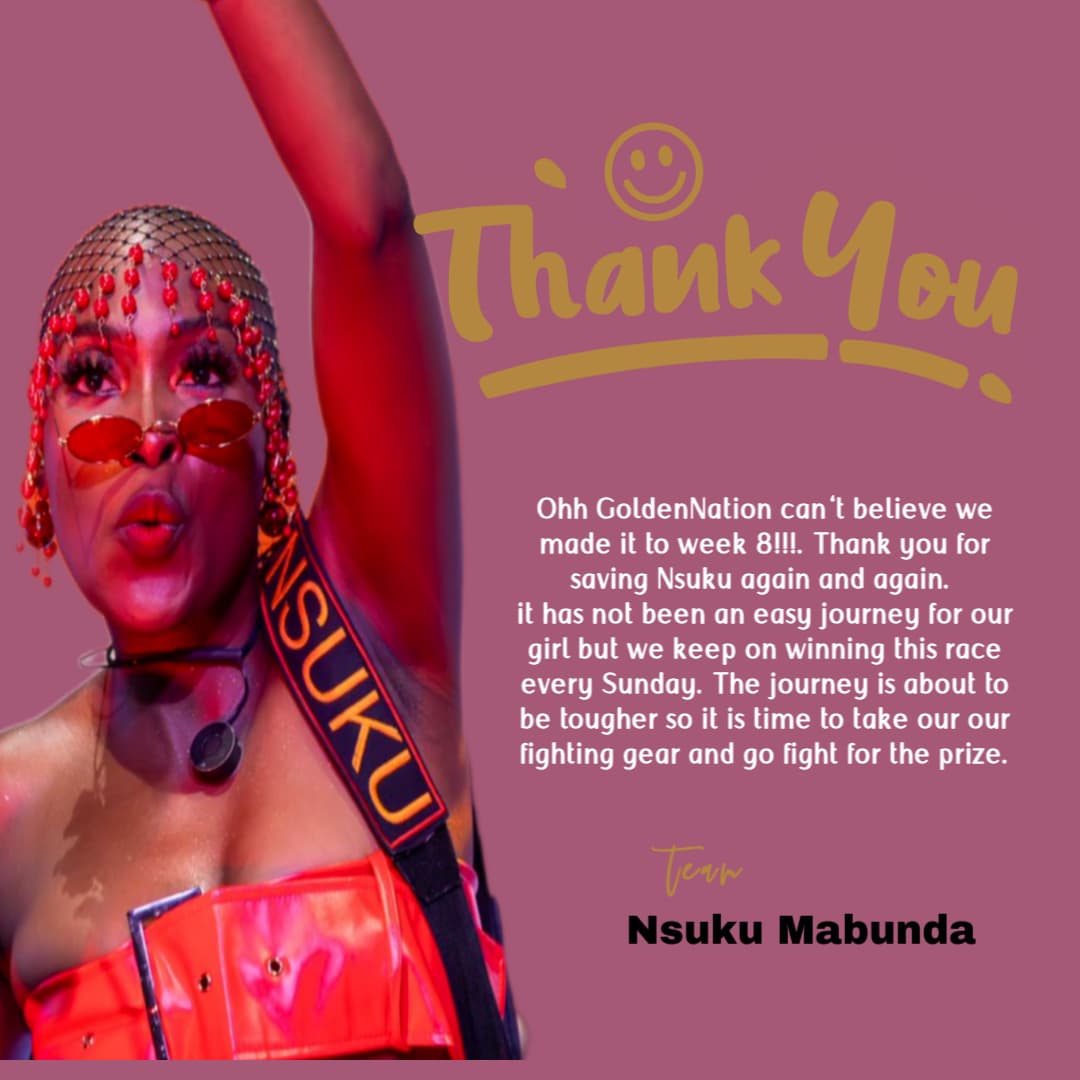 Alex๐,Khosi,Chichi and Double kay stan (@chichistan17) on Twitter photo To everyone that voted for <a href="/nsukuumabunda/">Nsuku Mabunda</a> we say thank you ๐ซถ
And also thanks <a href="/BBMzansi/">Big Brother Mzansi</a> for giving our babe a chance to be in the #BBMzansiumililo house๐ฅ๐ฅ๐ฅ๐ฅ
#BBMzansiumililo
#nsukumabunda To everyone that voted for <a href="/nsukuumabunda/">Nsuku Mabunda</a> we say thank you ๐ซถ
And also thanks <a href="/BBMzansi/">Big Brother Mzansi</a> for giving our babe a chance to be in the #BBMzansiumililo house๐ฅ๐ฅ๐ฅ๐ฅ
#BBMzansiumililo
#nsukumabunda