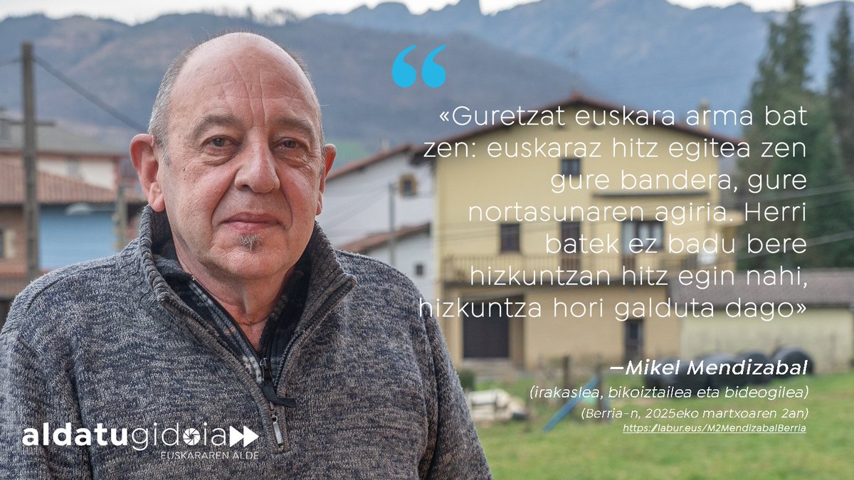 Mikel Mendizabal (irakaslea, bikoiztailea eta bideogilea): «Hizkuntza ez bada erabiltzen, pikutara doa» 🎯🆘
Elkarrizketa osorik 🧐👇
labur.eus/M2MendizabalBe…