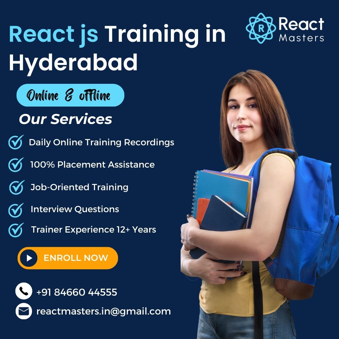Reactmasters_'s tweet image. Join our React JS Training in Hyderabad &amp;amp; master the skills to build dynamic web applications!

✅ Hands-on Training
✅ Live Projects &amp;amp; Certification
✅ Placement Assistance

📞 Call: +918466044555

#ReactJSTraining #LearnReact #ReactJSDevelopment #WebDevelopment #HyderabadTech