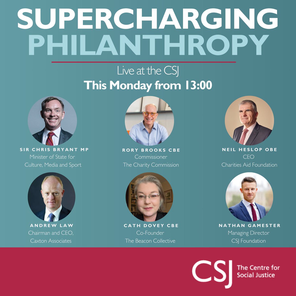 The Centre for Social Justice (@csjthinktank) on Twitter photo 📺LIVE FROM 13:00: Watch the launch of our Supercharging Philanthropy report with Creative Industries Minister <a href="/RhonddaBryant/">Chris Bryant</a> and more from the world of philanthropy⚡️
Streaming live here on X, on LinkedIn and our website: centreforsocialjustice.org.uk/events/superch… 📺LIVE FROM 13:00: Watch the launch of our Supercharging Philanthropy report with Creative Industries Minister <a href="/RhonddaBryant/">Chris Bryant</a> and more from the world of philanthropy⚡️
Streaming live here on X, on LinkedIn and our website: centreforsocialjustice.org.uk/events/superch…