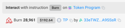 We just burned 28.961 $TP, from the last two buybacks. We are on the road of deflation our token!