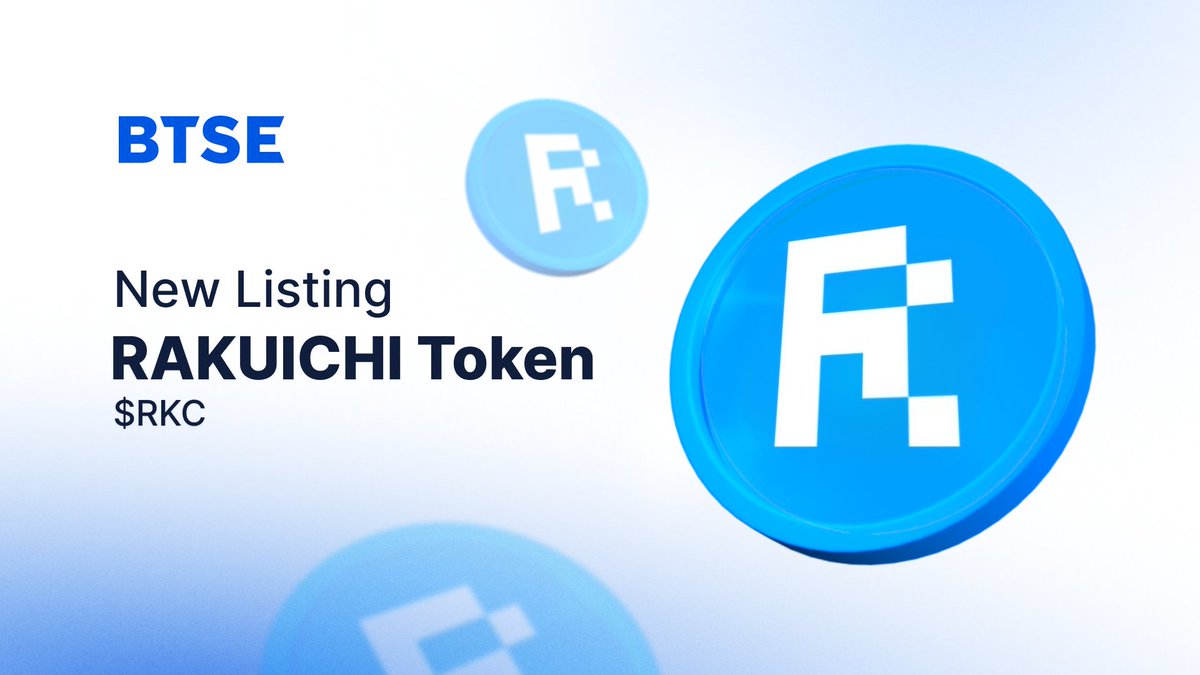 🚨 New Listing Alert! 🚀

$RKC ( <a href="/RakuichiToken/">RAKUICHI TOKEN</a> ) will soon be available on #BTSE!

🔹 Pair: RKC/USDT
🔹 Deposits open: 4 PM (UTC+8), March 5  📥
🔹 Trading starts: 4 PM (UTC+8), March 6 🔔

#NewListing #BTSE