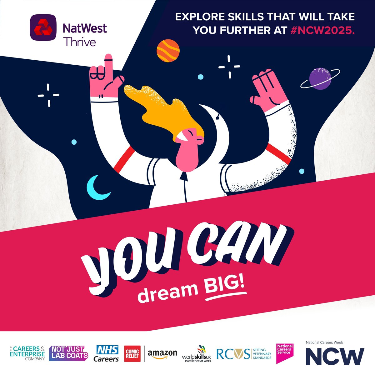 Our theme for #NationalCareersWeek 2025 

𝗬𝗢𝗨 𝗖𝗔𝗡 

Explore the skills that will take you further at #NCW2025