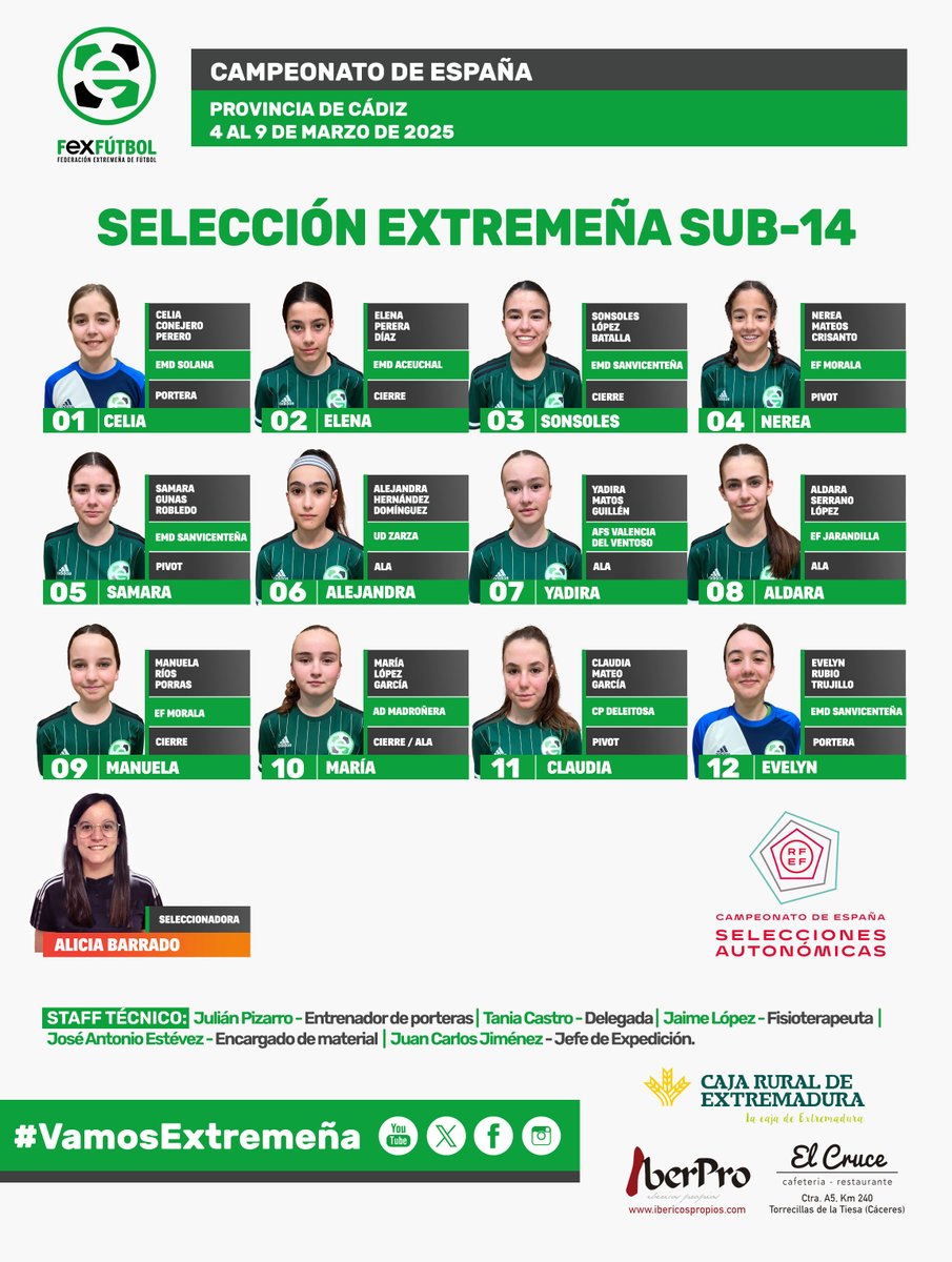 FedExFutbol's tweet image. 💚🤍🖤 | #SelecciónExtremeña |

🔥¡¡¡𝑬𝑺𝑻𝑶 𝑵𝑶 𝑷𝑨𝑹𝑨!!!🔥

🚌¡Esta semana nos desplazamos a la provincia de 📍Cádiz para disfrutar de un nuevo 🇪🇸𝐂𝐀𝐌𝐏𝐄𝐎𝐍𝐀𝐓𝐎 𝐃𝐄 𝐄𝐒𝐏𝐀𝐍̃𝐀 con nuestras Selecciones Femeninas Sub-12 y Sub-14 de Fútbol Sala!

👍¡¡¡𝗠𝗨𝗖𝗛𝗔…