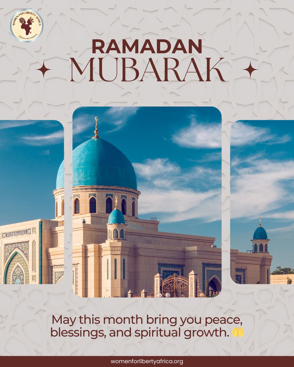 womenforliberty's tweet photo. 🌙 Ramadan Mubarak! 🤲
Wishing you a Ramadan filled with love, kindness, and spiritual growth! 🌙💫
#WFLA #RamadanMubarak https://t.co/JqPCaTv560