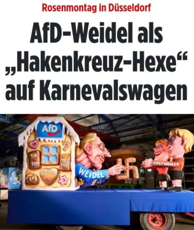 Anonymous00708's tweet photo. Jetzt geht's los! 
#Weidel findet das bestimmt "unseriös" 😁 #Hakenkreuz #Hexe
#Rosenmontag #Düsseldorf https://t.co/tZmc4BMs1E