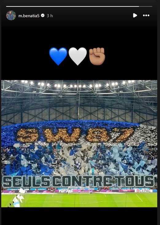 Medhi Benatia 🇲🇦 a apprécié le tifo. 😏

#OMFCN #TeamOM