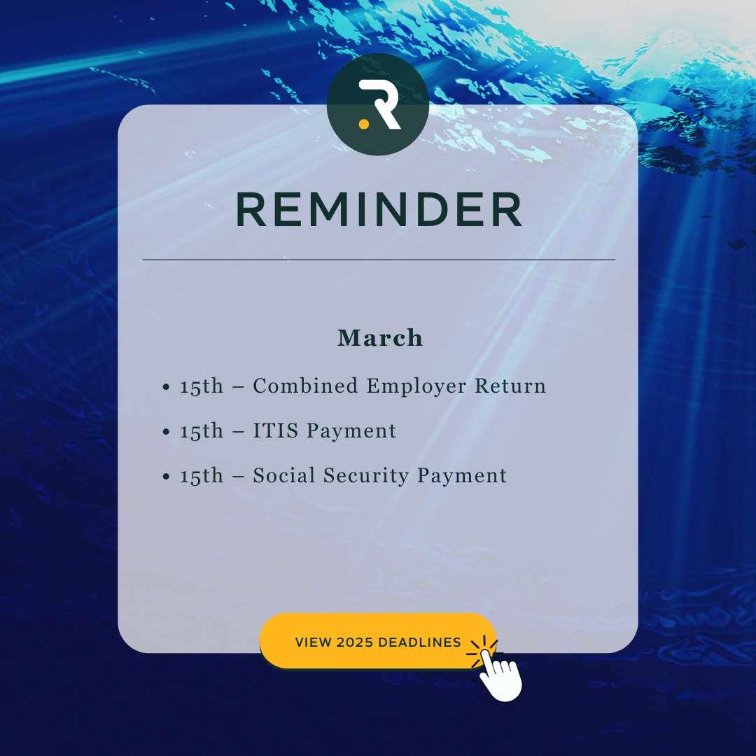 RosscotJSY's tweet photo. 📅 March 2025 Deadlines – Stay Ahead of Payroll &amp; Tax
The first quarter is flying by! Make sure these deadlines are met:

🔗 See all 2025 key deadlines https://t.co/UqtMGJCsLX 

#RosscotJersey #Payroll #TaxDeadlines #JerseySME #BusinessSuccess https://t.co/n3gRQJGdqW