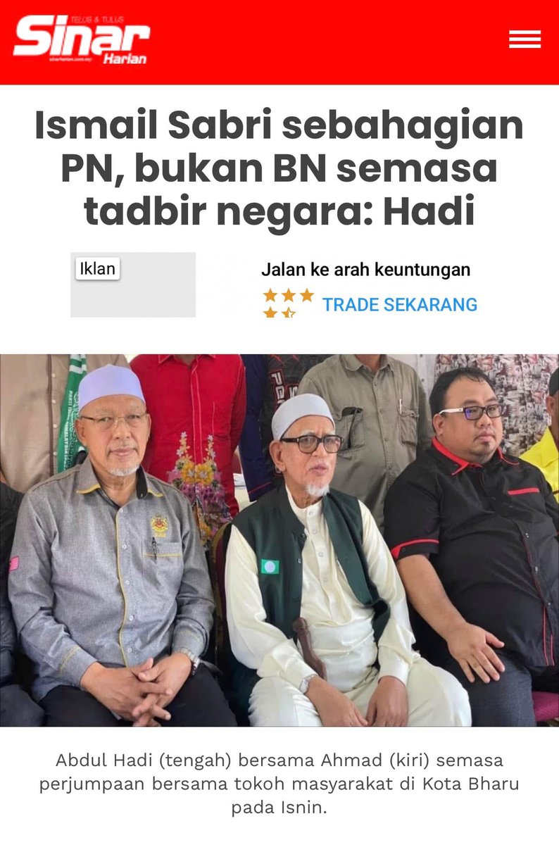 liyana_marzuki's tweet photo. He was just the right man at the right time. 

Bilamana UMNO dah taknak PM8, PM baru perlu dinamakan. 

TS Muhy and DS Zahid bergusti, nak cari pengganti. They settled down with Ismail Sabri. Tu calon tengah2, yang belah Bersatu pun endorse juga. 

18 bulan memerintah, kena akui beliau jadi lame duck PM. DS Najib kena penjara ketika zaman PM UMNO sendiri. Cantik susunan yang Maha Esa. Penyokong Najib terus membenci dia. 

Baru nak masuk gear 5, Presiden Parti pula minta bubar Parlimen. Banjir pun banjir lah. Sayang dia mengikut pula. 

Sekarang diuji lagi dengan kes RM170juta. Sama ada pegawai atau dia sendiri yang kena. 

Saya sokong mana yang dibuat baik untuk negara. Namun Kalau salah, salah juga. Setia kita kepada Raja dan Negara.

Cuma sayangnya, sekarang masing2 tak ngaku dia side mana. Masa zaman dia jadi PM, semua ngaku depa sekolam. Sekarang dicampak2 tak ngaku pulak. 

Yang pasti dia tersilap langkah. Bila geng PN nak tebuk atap melaui Zahid Hamidi, beliau menolak. Mereka cucuk pula dia ini. Mungkin kerana rasa nak jadi PM dua kali. Beliau proceed. 

Biar jadi ingatan kepada yang lain. Kalau nak meruntuh, pastikan anda itu utuh. 

Jangan ada skeleton in the closet, yang buat anda pengsan lalu jatuh. 

Sebagai Menteri lama. Saya doakan yang baik2 sahaja untuk dia. Mohon Allah permudahkan segala. 

Salam hormat,
Liyana Marzuki