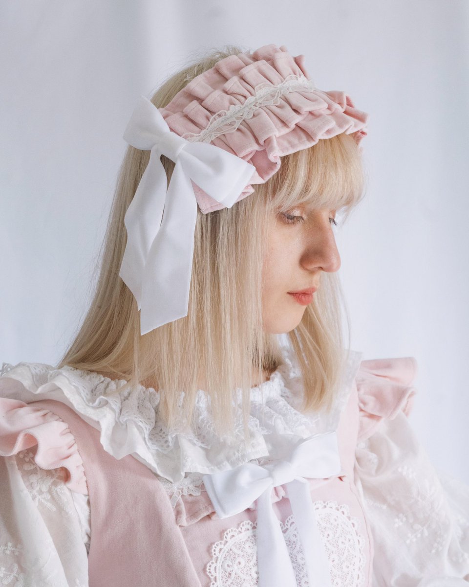 Pre-order for our new velvet collection is live! ✨ The Tea Party pinafore + headdress, velvet one-piece + bow come in black, burgundy, pink &amp; light blue. We also released two blouses: a white floral embroidered one &amp; cotton satin in black or white. Pre-order ends in 2 weeks!