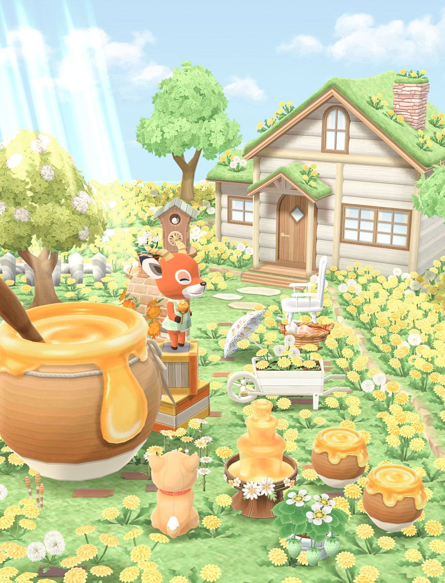 ペーターくんのはちみつ工房🍯◌˳𓇬

            たんぽぽのはちみつだよぉ～

#ポケ森コンプリート 
#ポケ森レイアウト