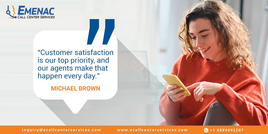 EmenacCCS's tweet image. Customer satisfaction is our top priority, and our agents make that happen every day 😍

🌐 ecallcenterservices.com
📧 inquiry@ecallcenterservices.com
📲 +1 888 909 2207
.
.
#ECallCenterServices #FamousQuotes #businesssuccess #customerservice #customersatisfaction #callcenterusa