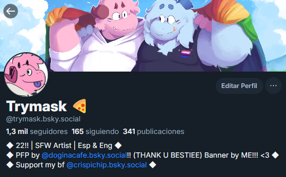 ElTryMask's tweet image. I leave the lock on this account for the time being, I think I may be shadowban here because I have not had the same activity for some time as before
if you want to continue to see my content I have 🟦☁️!
see you later!! or not!!