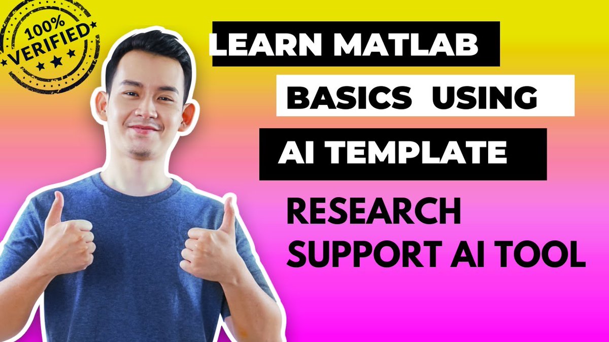 Lms_Solution's tweet image. Use AI templates to master MATLAB basics for research support.
zurl.co/3UPkm 
 
#MATLABBasics #AITool #LearningTool #ResearchSupport #AITemplates #MachineLearning #AcademicSupport #ContentCreation #AIpowered #Innovation