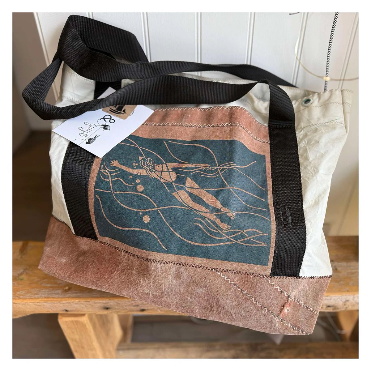 intrepidshop's tweet photo. Superb Wild Swimmers Tote / Kit Bag from GillyB Design - made in Shetland from recycled sails! #bags #ecofriendly #sustainablefashion #design #madeinscotland #recycled #intrepidswimming #intrepidessentials https://t.co/eDo6CSN05Z