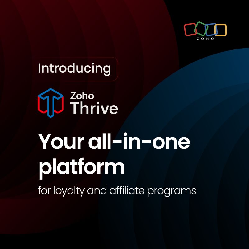 You asked and we delivered! 🚨 

The newly launched <a href="/ZohoThrive/">Zoho Thrive</a> simplifies loyalty and affiliate programs by bringing them all under one platform. 

Learn how it can help your business 👉 zurl.co/gJmo2 

#Zoho #ZohoThrive #Zoho