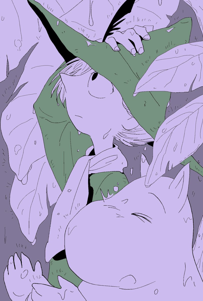 namonakizako25's tweet image. 憂鬱な雨も、君となら。＃スナフキン　＃ムーミン　#snufkin #moomin   #snufmin