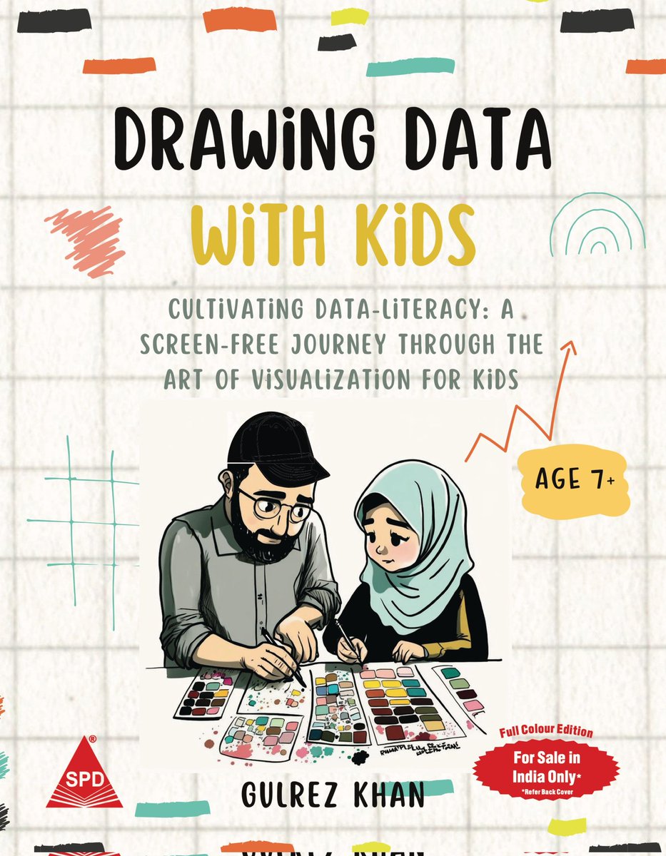 Bestseller Available! Order now shroffpublishers.com/books/97893554…
Drawing Data with Kids by Gulrez Khan <a href="/DataVizzdom/">Gulrez Khan</a>
Children aged 7-14 will embark on a screen-free journey, discovering the magic of data through hands-on drawing exercises.
#datavisualization #cbse #dataviz
 #datascience