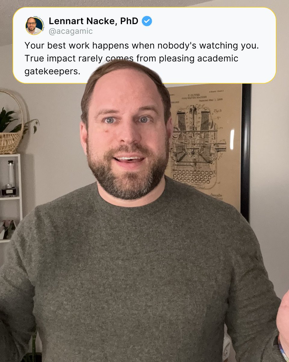 Academic validation is intellectual cocaine.

I've been saying this for years to my junior colleagues.

Don't believe me? Just watch any promising scholar abandon their most innovative work simply because a committee of professors didn't get it immediately. Sad but all too