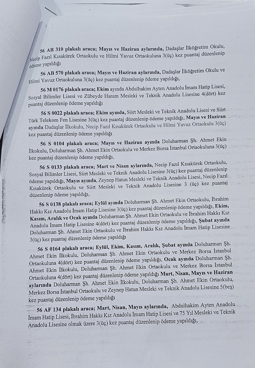 Siirt İl Milli Eğitim Müdürü Salih Sadoğlu, 2023-2024 Eğitim Öğretim yılındaki taşıma yoluyla Eğitime erişim Yönetmeliği kapsamında bir çok iddialar bulunurken neden Eğitim Öğretim sürecinde ödemeler yapılmıştır bu derece vahim bir konuda İl Mlli Eğitim Müdürü ve sorumlu Şb.müd