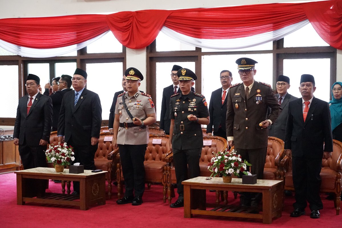 Rapat Paripurna DPRD Kabupaten Wonogiri dengan acara Pidato Penyampaian Visi dan Misi Bupati dan Wakil Bupati Wonogiri Masa Jabatan Tahun 2025-2030, Senin 3 Maret 2025.