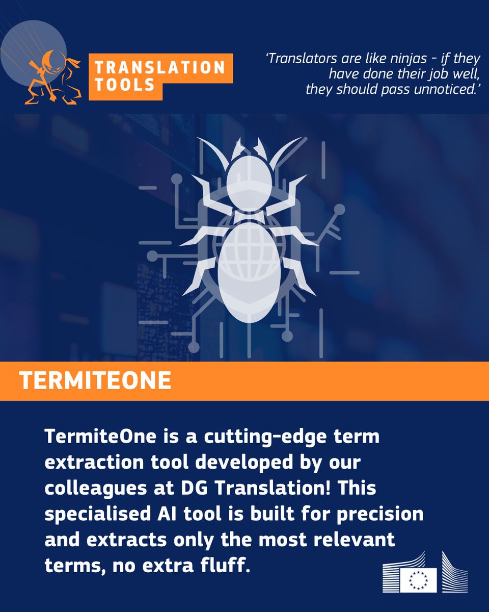 TermiteOne is DG Translation's AI term extraction tool developed in-house. Unlike generic language models, it is built for precision and extracts only the most relevant terms, no extra fluff.
It was in development before GPTs became mainstream! 

#xl8 #terminology