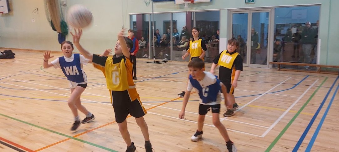 It was great to welcome more schools to our West Area Netball League on Thursday.
Well done to all involved on their effort and fair play.
Results after 2nd round:
Balbardie 30   
Southdale 26   
Simpsons 18   
Windyknowe 12   
Boghall 11   
St Marys 9   
St Anthonys 8
<a href="/ActiveWL/">Active West Lothian</a>