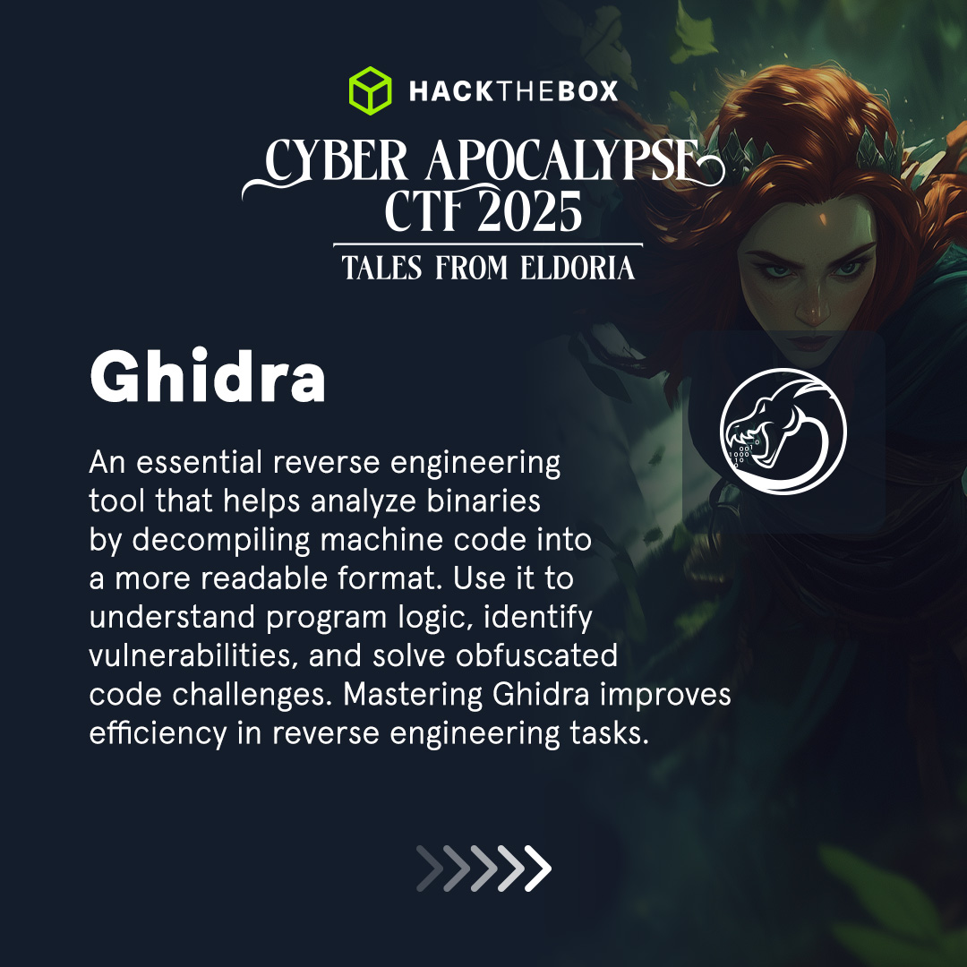 hackthebox_eu's tweet image. Tools? Check ✅
Here are 4 #cybersecurity programs to learn about before jumping into your first #CaptureTheFlag competition. Ready for the real challenge? Sign up for Cyber Apocalypse 2025, open to all skill levels: okt.to/yPGX4S

#HackTheBox #HTB #InformationSecurity…