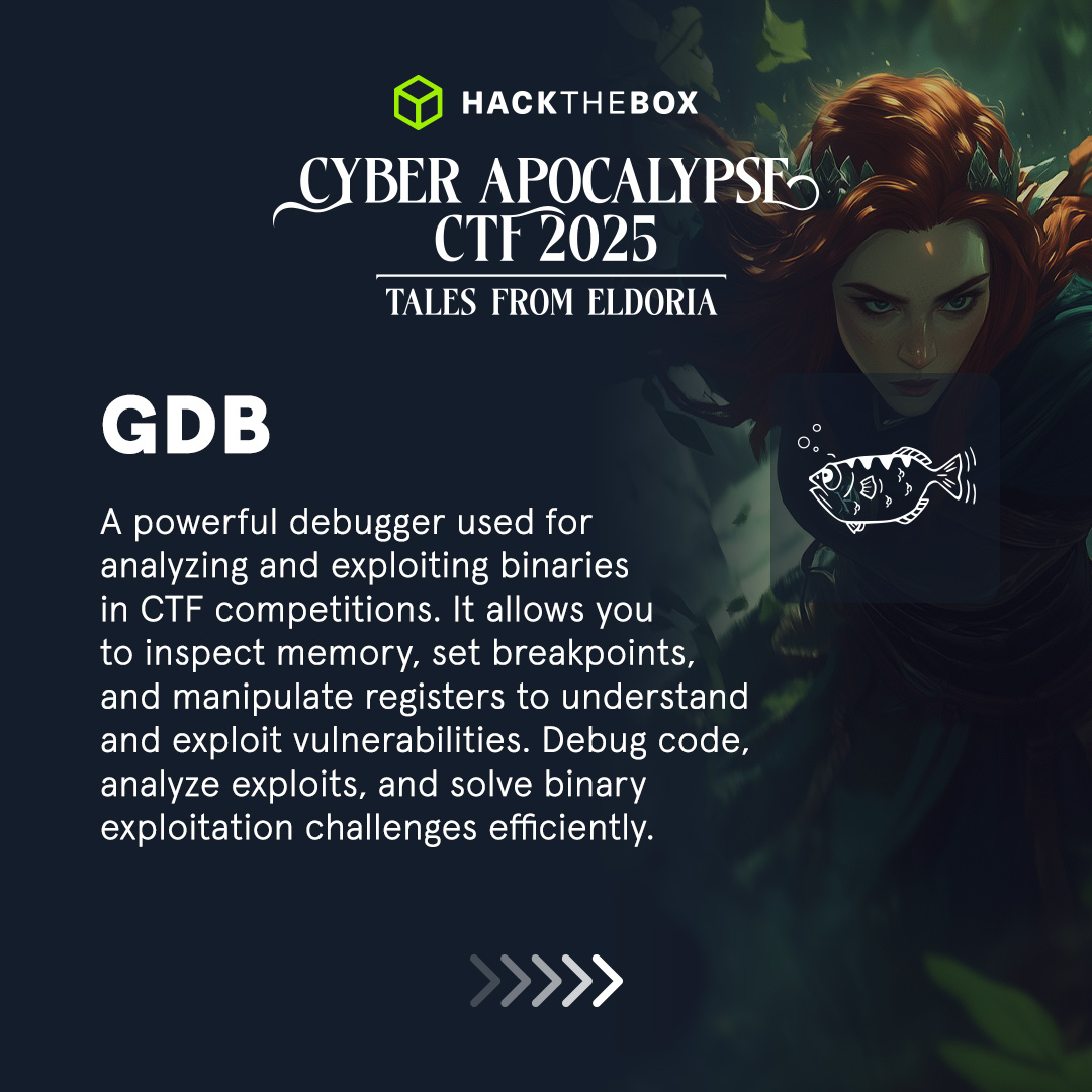 hackthebox_eu's tweet image. Tools? Check ✅
Here are 4 #cybersecurity programs to learn about before jumping into your first #CaptureTheFlag competition. Ready for the real challenge? Sign up for Cyber Apocalypse 2025, open to all skill levels: okt.to/yPGX4S

#HackTheBox #HTB #InformationSecurity…