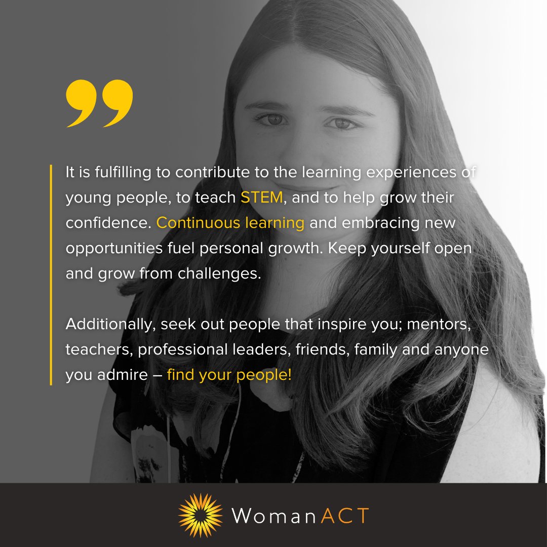 WomanACT (@womanact) on Twitter photo 🌟#InternationalWomensDay spotlight: Rebecca Dawson!
🔧Meet Rebecca, a volunteer who makes STEM exciting for young students, especially young women—to see themselves in engineering and beyond through <a href="/engoftom/">EngineersOfTomorrow</a> (EoT).
🔗Learn more: ow.ly/wf4M50V7MjA
#IWD2025 #WomenInSTEM 🌟#InternationalWomensDay spotlight: Rebecca Dawson!
🔧Meet Rebecca, a volunteer who makes STEM exciting for young students, especially young women—to see themselves in engineering and beyond through <a href="/engoftom/">EngineersOfTomorrow</a> (EoT).
🔗Learn more: ow.ly/wf4M50V7MjA
#IWD2025 #WomenInSTEM