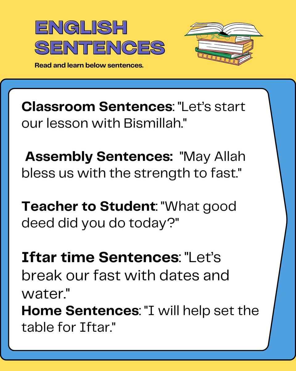 hijab_girl259's tweet image. Which sentence will you use today? Comment below!

#SpokenEnglish #RamadanVibes #EnglishForStudents #LearnEnglish #DailyPractice