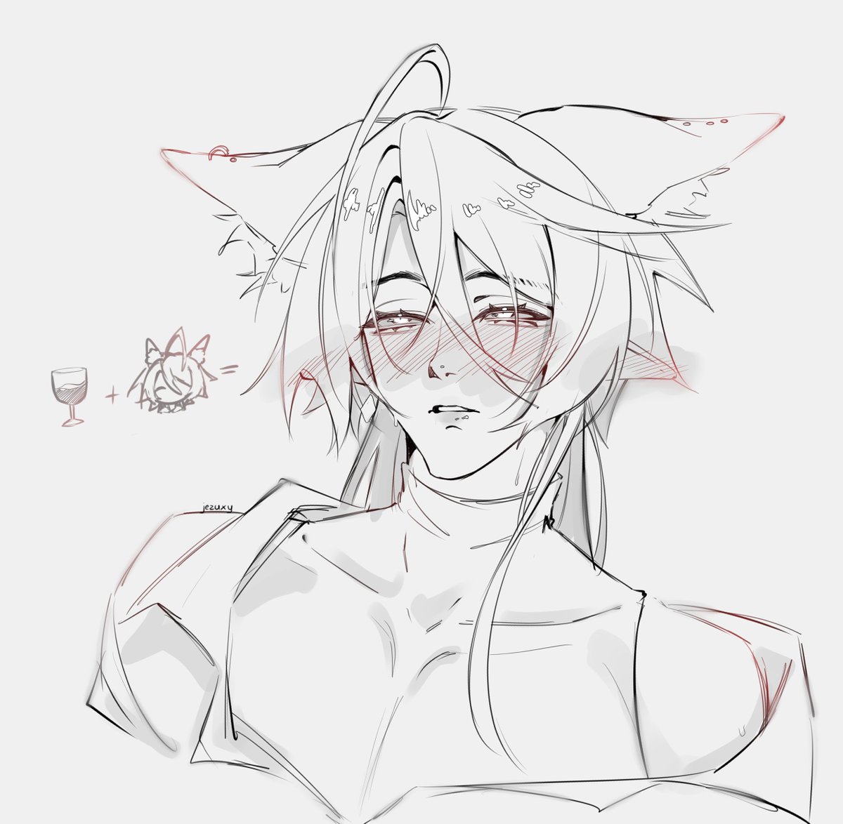 Jezuxy's tweet image. #OC #originalcharacterart #sketch #rkgk

drunk baby 🥺