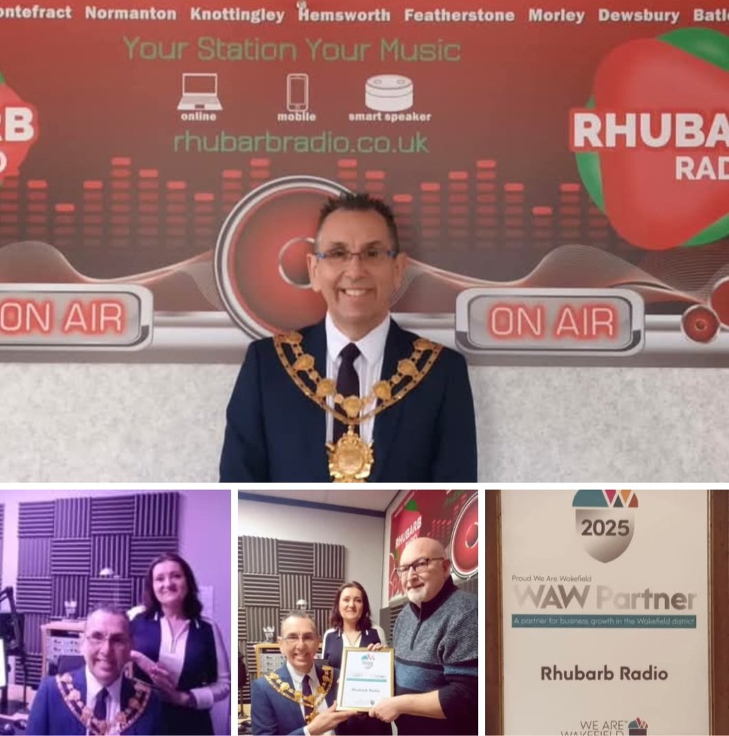Rhubarb Radio (@rhubarbradio) on Twitter photo ๐Listen to the re-scheduled special edition of the We Are Wakefield Showcase this Tuesday at 6pm on Rhubarb Radio when Dave Adams welcomes Councillor Darren Byford, Mayor of Wakefield along with CLAIRE Sutherley DL, MD of We Are Wakefield to the studios
<a href="/MyWakefield/">Wakefield Council</a>
<a href="/wearewakey/">We Are Wakefield</a> ๐Listen to the re-scheduled special edition of the We Are Wakefield Showcase this Tuesday at 6pm on Rhubarb Radio when Dave Adams welcomes Councillor Darren Byford, Mayor of Wakefield along with CLAIRE Sutherley DL, MD of We Are Wakefield to the studios
<a href="/MyWakefield/">Wakefield Council</a>
<a href="/wearewakey/">We Are Wakefield</a>