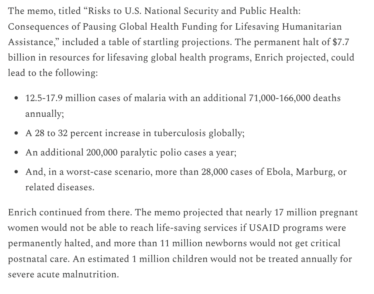 NEWS: The USAID official put on leave for disseminating two memos about Rubio's failure to push through life-saving foreign aid was in the process of writing a THIRD memo when fired. We obtained it. It's far more alarming than the first two.

thebulwark.com/p/what-a-weeke…