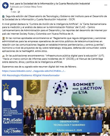 Inst. para la Sociedad de Información y 4 R.I. tweet media