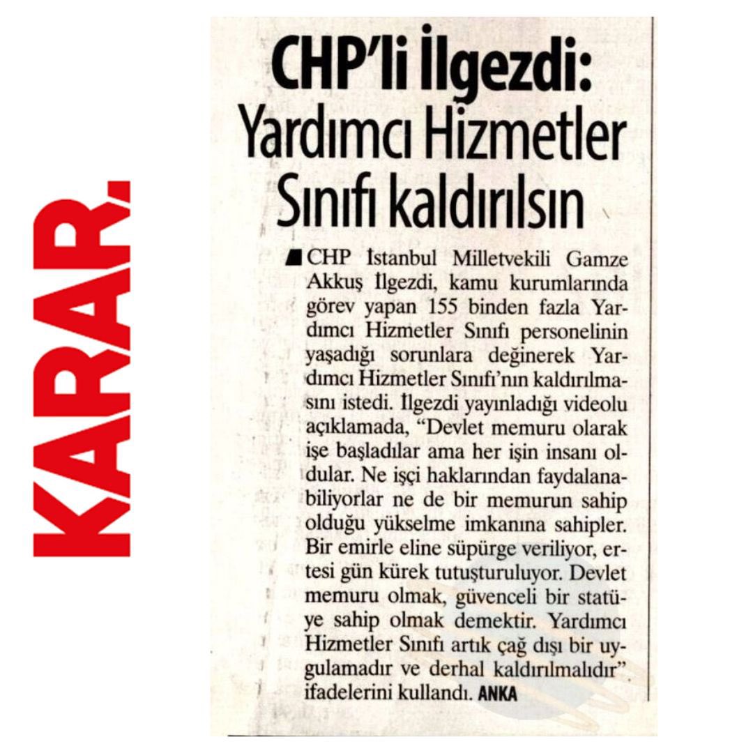 Yardımcı Hizmetler Sınıfı artık çağ dışı bir uygulamadır ve derhal kaldırılmalıdır!

#YardımcıHizmetlerSınıfı #YhsSorunuÇözülsün 
<a href="/yhsplatform/">Yardımcı Hizmetler Sınıfı Platformu</a> <a href="/YhsPlatformu/">Yardımcı Hizmetler Sınıfı Dayanışma Birliği</a> <a href="/yhsegitimsen/">Yardımcı Hizmetler Sınıfı Eğitim Sendikası</a> <a href="/YhsBuroSen/">Yardımcı Hizmetler Sınıfı</a> <a href="/YhsSaglikSen/">Yardımcı Hizmetler Sınıfı Sağlık Sendikası</a> <a href="/yardimcihizmet1/">Selim Toraman</a> 
<a href="/KararHaber/">Karar Haber</a>