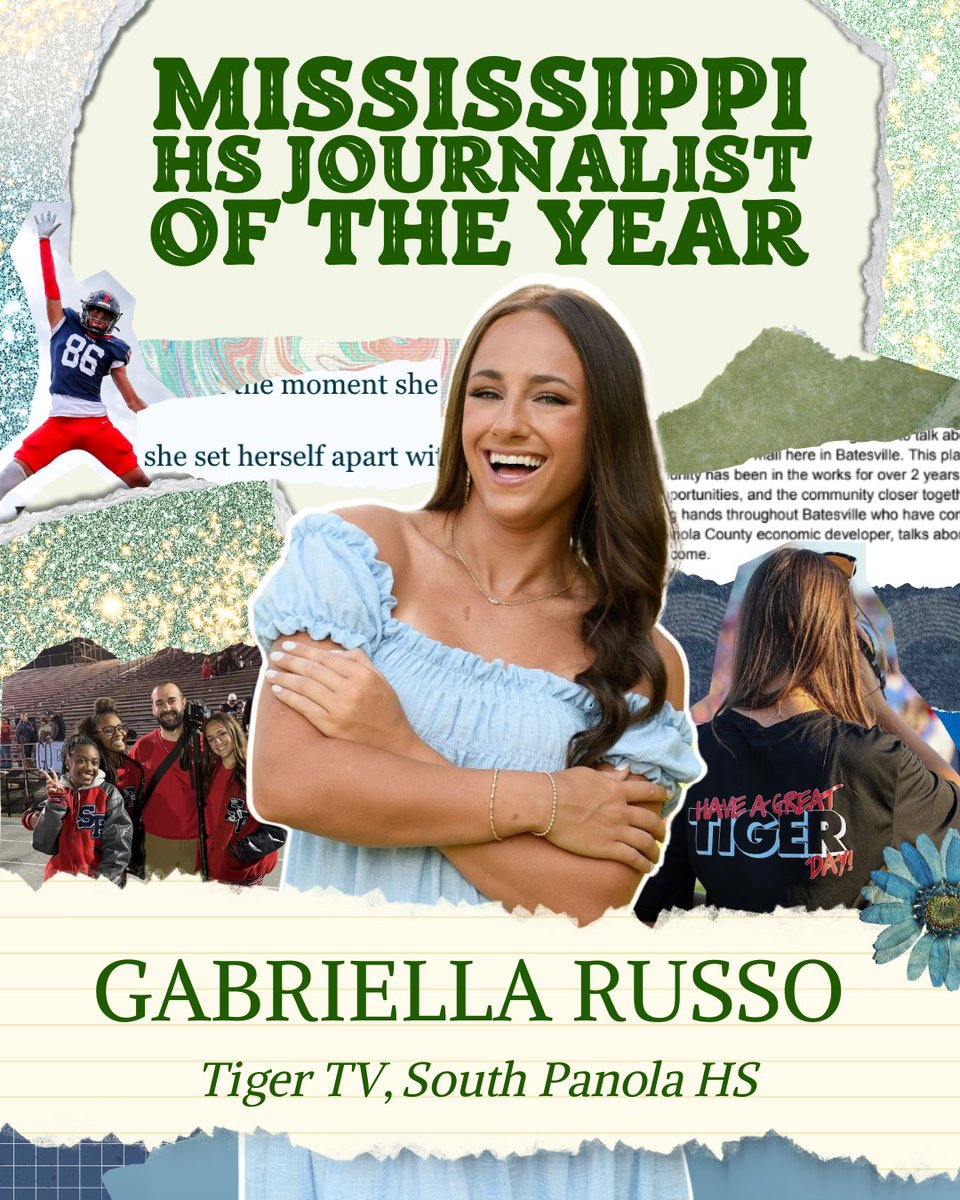 The secret is out!
Gabbie Russo of South Panola HS is your Mississippi HS Journalist of the Year! 🥳
Read more about this incredible journalist using the link in our bio

#mspa25