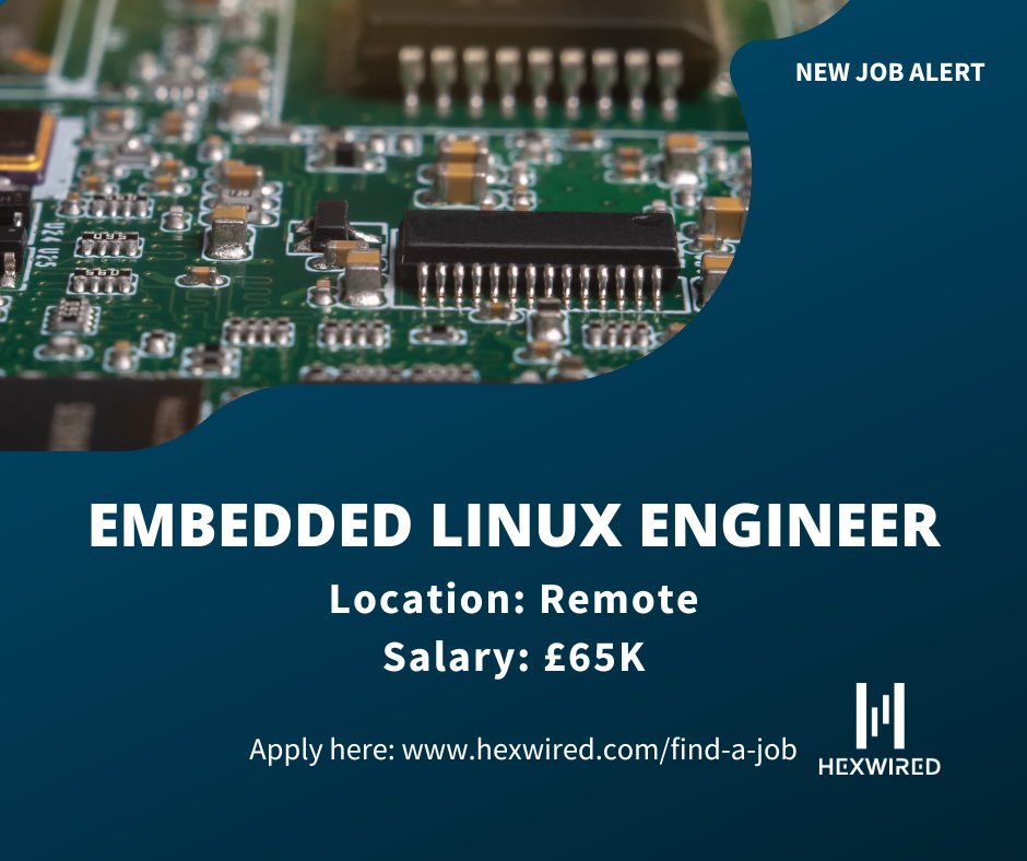 hexwired's tweet image. NEW JOB ALERT: Embedded Linux Engineer 💥

Position details:

📛 Embedded Linux Engineer
📌 Remote
💷 £65K

To apply ➡️ ow.ly/1fxa50V8gh9

#HexwiredRecruitment #EmbeddedLinuxEngineer #Techjobs #TechCareers #RemoteJobs
#JobPosting #TechHiring #Techrecruitmentagency
