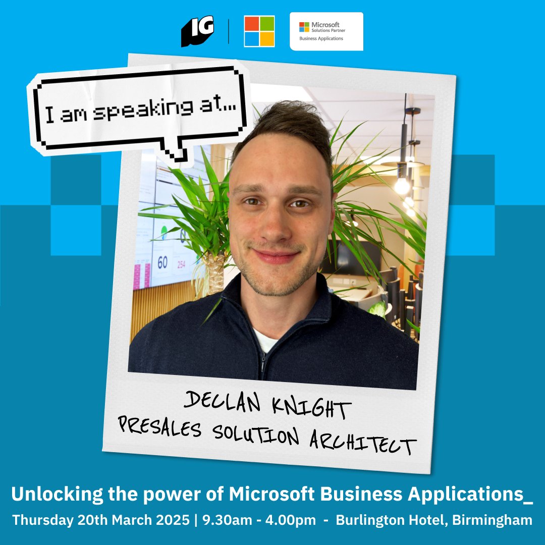 Infinity Group (@infinitygrouptw) on Twitter photo Join us in Birmingham on March 20th to hear from Declan Knight, Presales Solution Architect here at Infinity Group, at our Microsoft Business Applications event. 🌟
Register here! eu1.hubs.ly/H0gmC2v0
#microsoft #digitaltransformation #businessapplications #msftadvocate Join us in Birmingham on March 20th to hear from Declan Knight, Presales Solution Architect here at Infinity Group, at our Microsoft Business Applications event. 🌟
Register here! eu1.hubs.ly/H0gmC2v0
#microsoft #digitaltransformation #businessapplications #msftadvocate