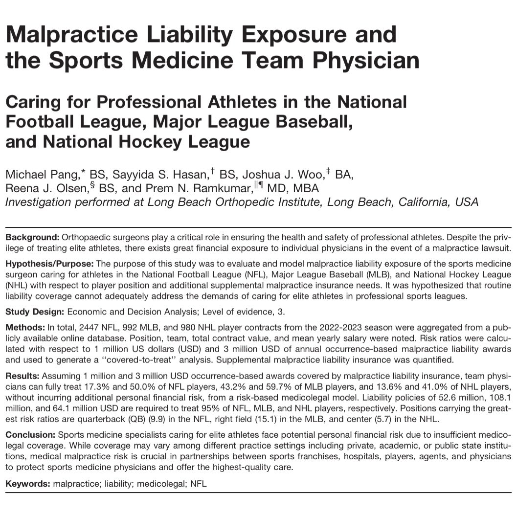 The Sports Docs Podcast (@thesportsdocpod) on Twitter photo ✨ NEW episode is LIVE! ✨ On this Overtime episode, we’re diving into the medico-legal side of sports medicine — specifically, the malpractice liability exposure for team physicians. ⚖️🏈 <a href="/AshleyBassettMD/">Dr. Ashley J. Bassett</a> <a href="/cloganmd/">Catherine Logan, MD, MBA</a> <a href="/aossm1972/">AOSSM</a> ✨ NEW episode is LIVE! ✨ On this Overtime episode, we’re diving into the medico-legal side of sports medicine — specifically, the malpractice liability exposure for team physicians. ⚖️🏈 <a href="/AshleyBassettMD/">Dr. Ashley J. Bassett</a> <a href="/cloganmd/">Catherine Logan, MD, MBA</a> <a href="/aossm1972/">AOSSM</a>