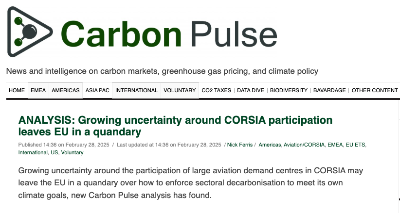 Ahh, here we are again! Will #CORSIA deliver? If not, what will happen on the political landscape if flights to and from countries like the US and China are brought under the #EUETS?

I was closely involved in the very first #StopTheClock legislation back in 2012, which must have